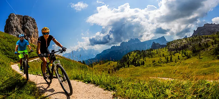 Mountainbike in den Bergen